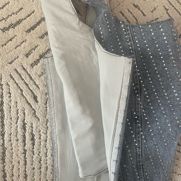 Manier De Voir DENIM RHINESTONE CORSET - Picture 7 of 7